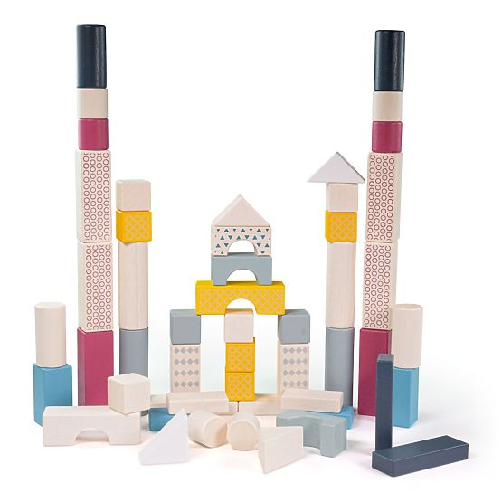 Bigjigs Toys Secchiello con 50 Blocchi