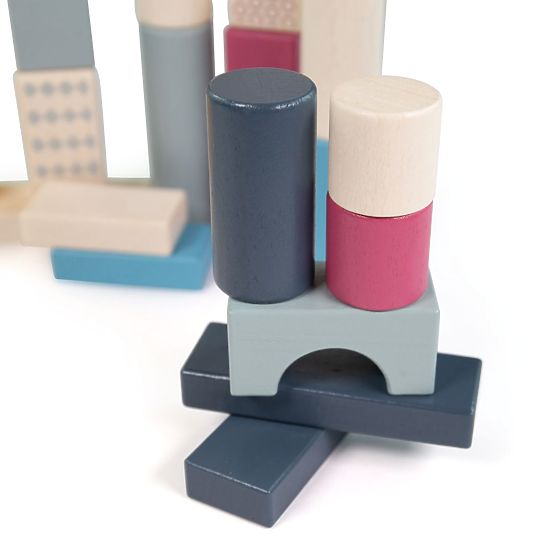 Bigjigs Toys Secchiello con 50 Blocchi