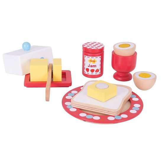 Bigjigs Toys Set colazione in legno