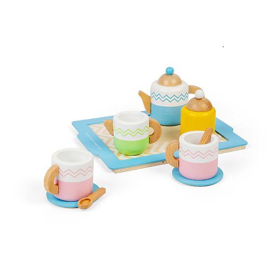 Bigjigs Toys Set da tè con vassoio