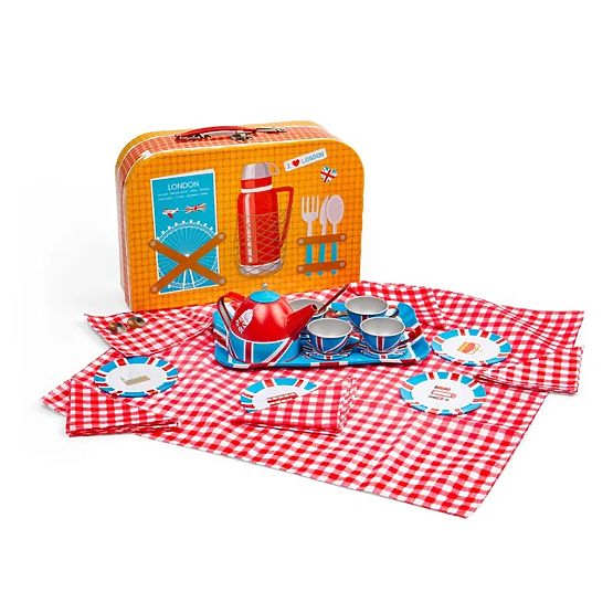 Bigjigs Toys Set da tè in valigetta Londra