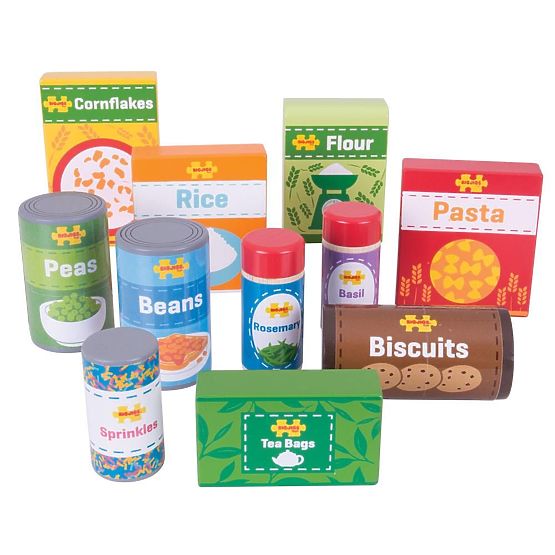 Bigjigs Toys Set di Alimenti Non Deperibili