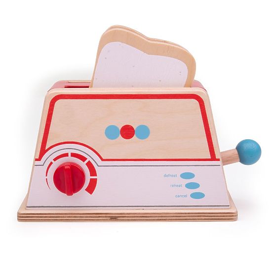 Bigjigs Toys Tostapane in legno con pois