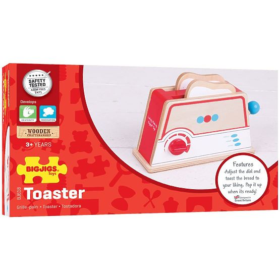 Bigjigs Toys Tostapane in legno con pois