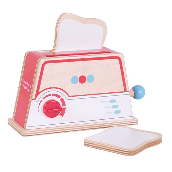 Bigjigs Toys Tostapane in legno con pois