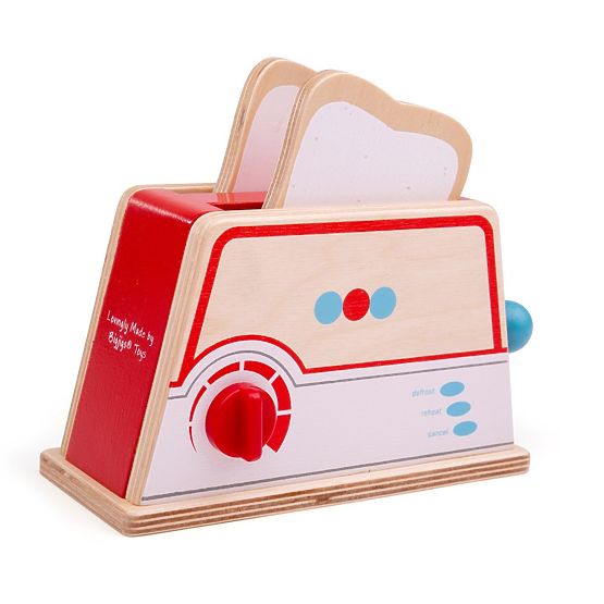 Bigjigs Toys Tostapane in legno con pois