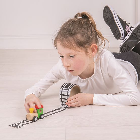 Bigjigs Toys Traccia nastro con macchina