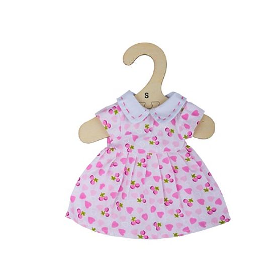 Bigjigs Toys Vestito rosa con cuoricini per bambola 28 cm