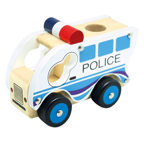 Bino Auto della Polizia in Legno