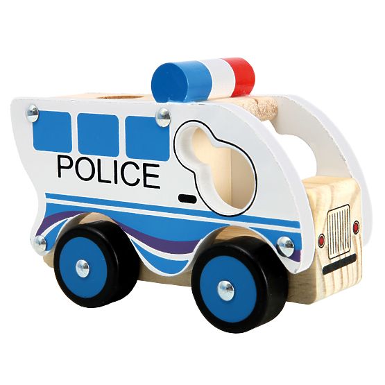 Bino Auto della Polizia in Legno