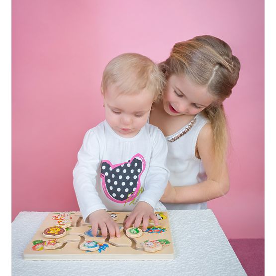 Bino Labirinto Motorico Trova la Testa dell'Animale