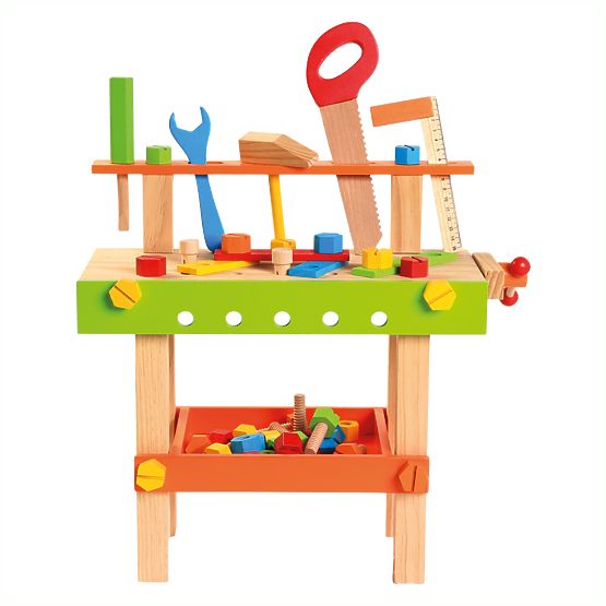 Bino Tavolo da lavoro per bambini con attrezzi