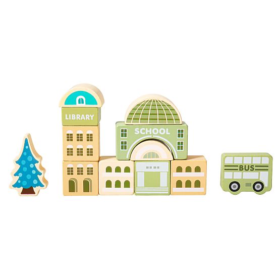 Blocchi educativi in legno città tappetino 121 pezzi ECOTOYS