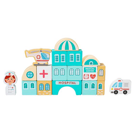 Blocchi educativi in legno città tappetino 121 pezzi ECOTOYS