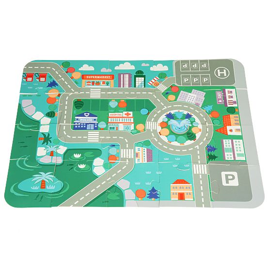 Blocchi educativi in legno città tappetino 121 pezzi ECOTOYS