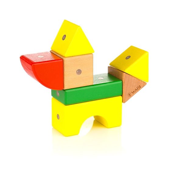 Blocchi in legno e magnetici WABI, 20 elementi
