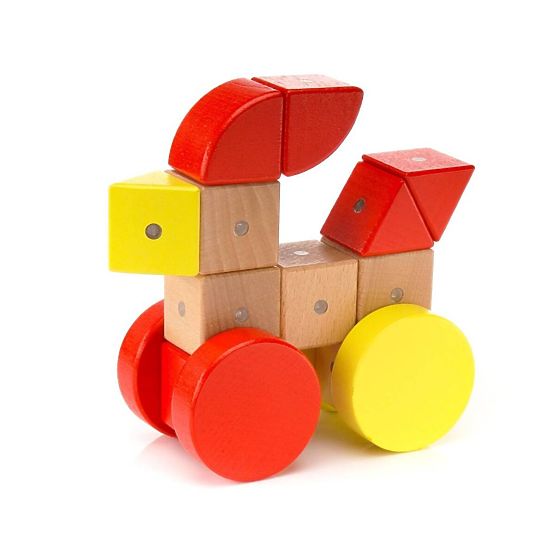Blocchi in legno e magnetici WABI, 40 elementi