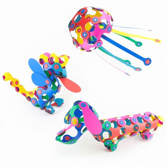 Blocchi magnetici Clixo Super Rainbow, 60 elementi