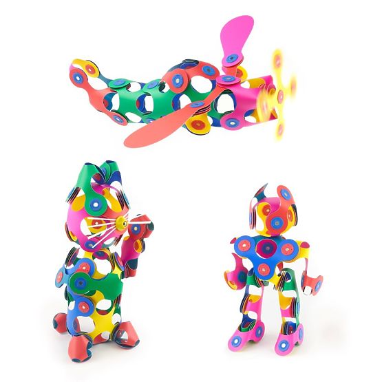 Blocchi magnetici Clixo Super Rainbow, 60 elementi