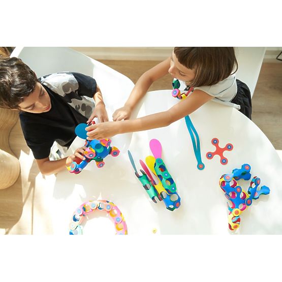 Blocchi magnetici Clixo Super Rainbow, 60 elementi