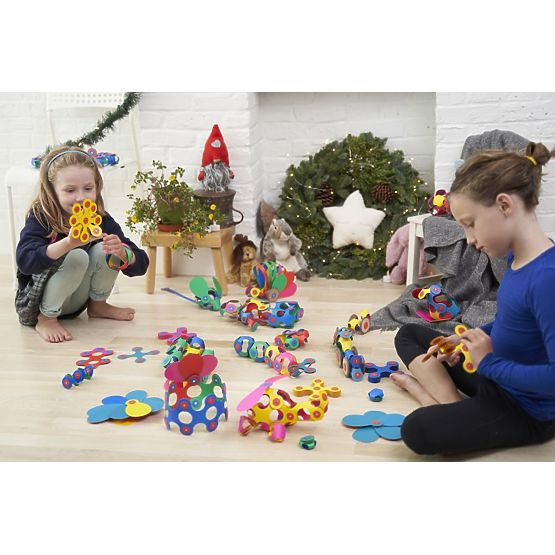 Blocchi magnetici Clixo Super Rainbow, 60 elementi