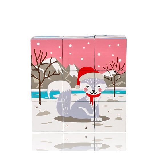 Blocchi puzzle cubici Animali artici