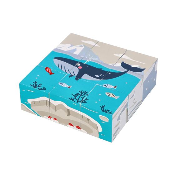 Blocchi puzzle cubici Animali artici