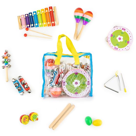 Borsa con 14 strumenti musicali