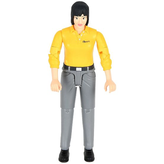 Bruder BWORLD Figura donna maglia gialla, pantaloni grigi