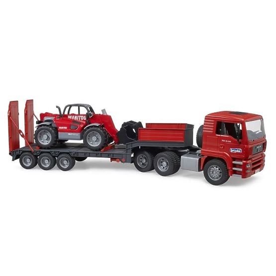 Bruder Camion con Rimorchio MAN TGA e Caricatore Telescopico Manitou