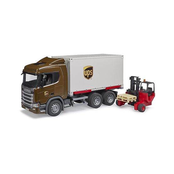 Bruder Camion Logistico Scania UPS con Carrello Elevatore