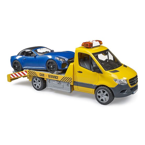 Bruder Carro Attrezzi MB Sprinter con Auto Sportiva