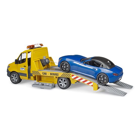 Bruder Carro Attrezzi MB Sprinter con Auto Sportiva