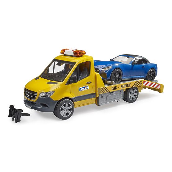 Bruder Carro Attrezzi MB Sprinter con Auto Sportiva