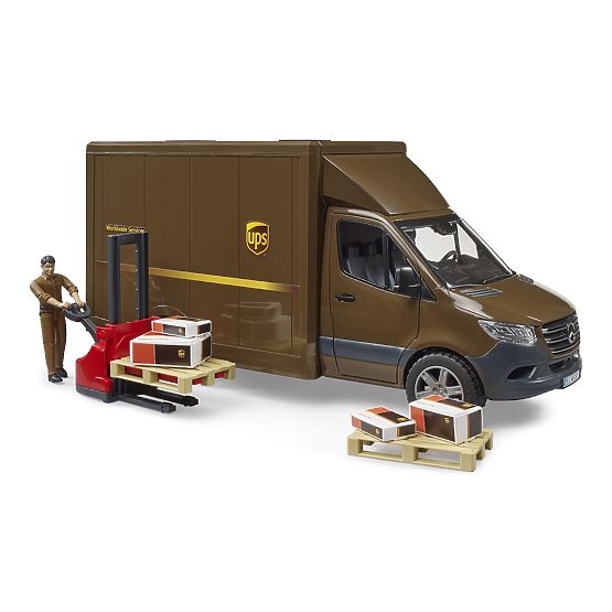 Bruder Furgone UPS MB Sprinter con figura e accessori