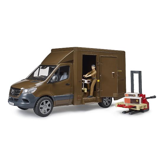 Bruder Furgone UPS MB Sprinter con figura e accessori