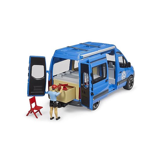 Bruder MB Sprinter Camper con autista e accessori