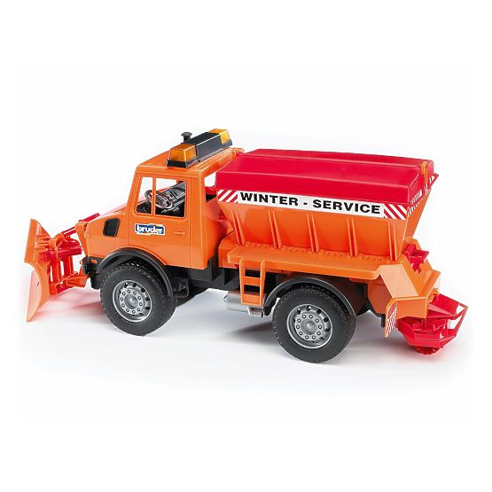 Bruder Mercedes Benz UNIMOG Spargitore con lama