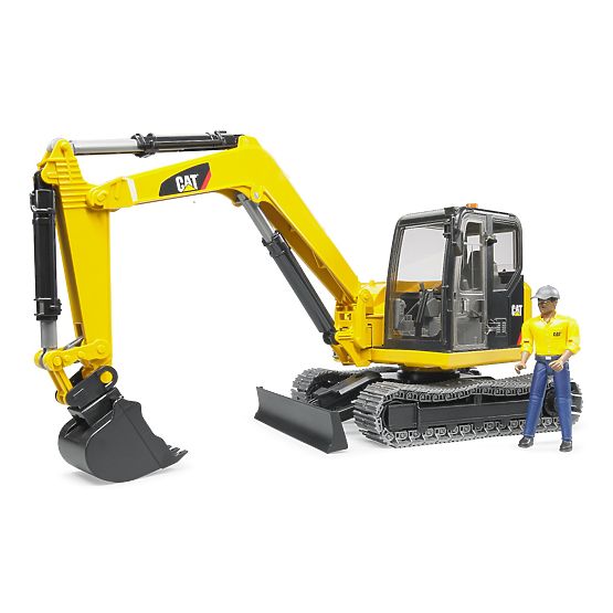 Bruder Miniescavatore CAT con figurina