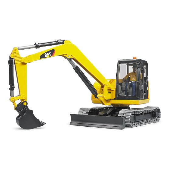 Bruder Miniescavatore CAT con figurina