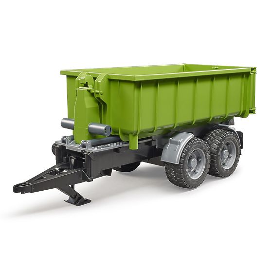 Bruder Rimorchio verde con container ribaltabile scala: 1:16