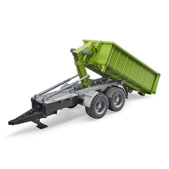 Bruder Rimorchio verde con container ribaltabile scala: 1:16