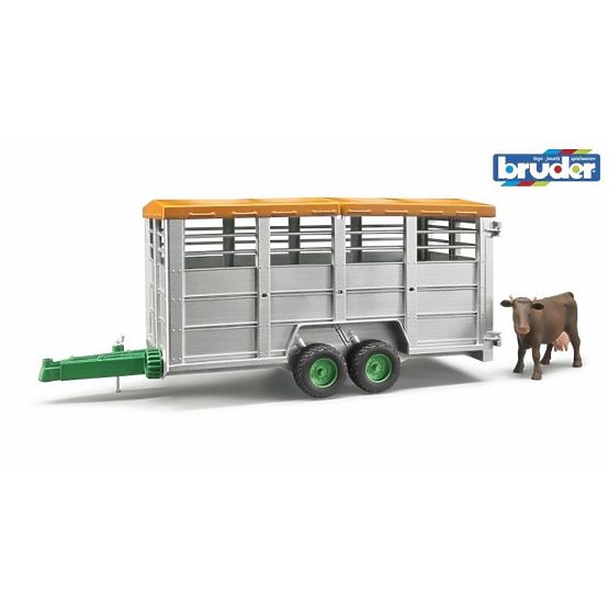 Bruder Trasportatore di Animali con Figura di Mucca