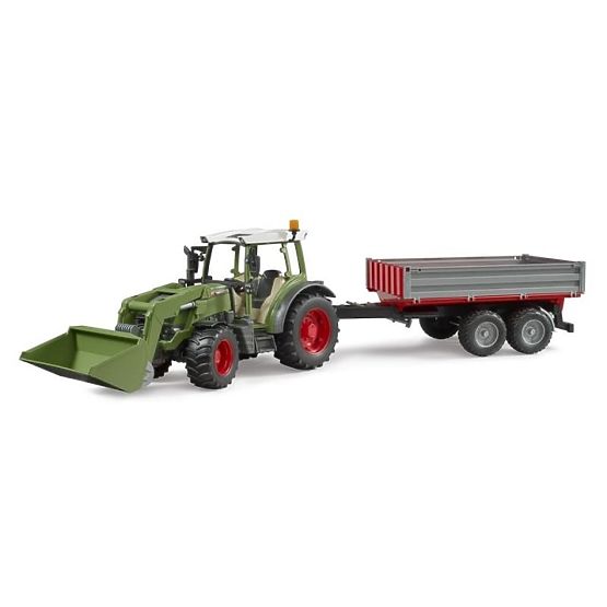 Bruder Trattore Fendt Vario 211 con caricatore frontale e rimorchio ribaltabile