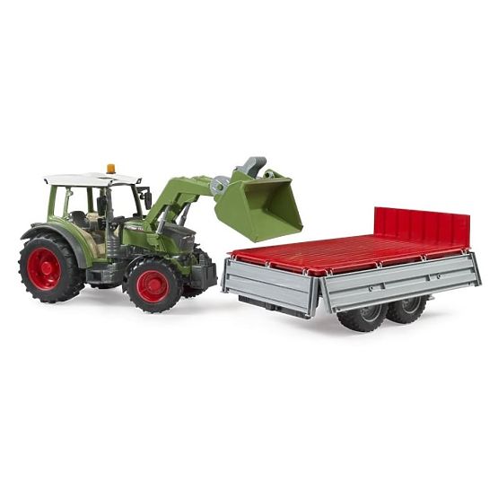 Bruder Trattore Fendt Vario 211 con caricatore frontale e rimorchio ribaltabile