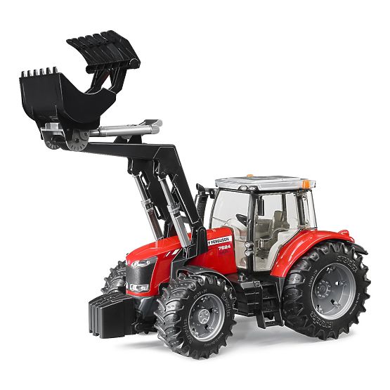 Bruder Trattore MASSEY FERGUSON 7624 con caricatore frontale