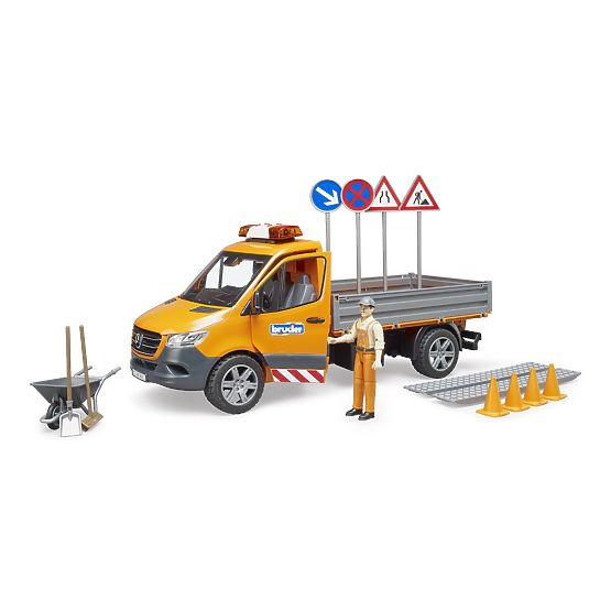 Bruder Veicolo di manutenzione stradale MB Sprinter con figurina e accessori