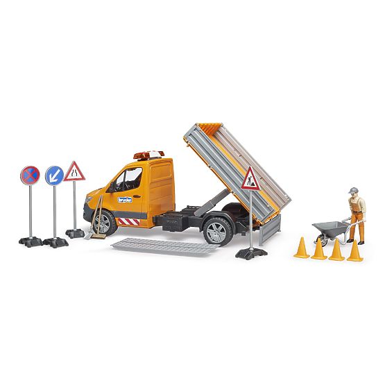Bruder Veicolo di manutenzione stradale MB Sprinter con figurina e accessori