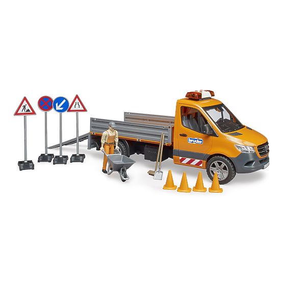 Bruder Veicolo di manutenzione stradale MB Sprinter con figurina e accessori