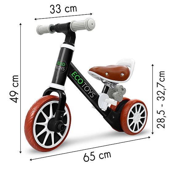 Sdraietta per bambini Rider 2in1 - nera